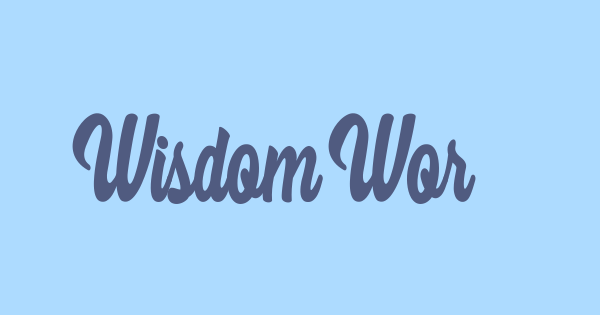 Wisdom Words font thumbnail